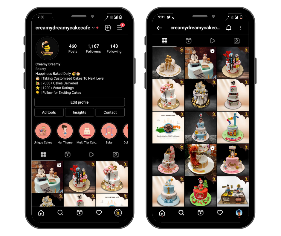 social media marketing for bakery